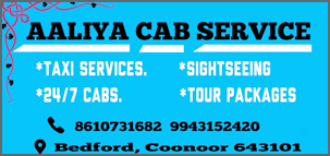 Aaliya Cab Services in ooty